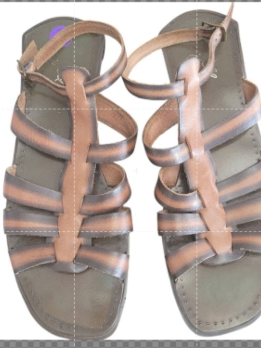 J. Jill Boho Strappy Brown Leather Sandals Size 8M